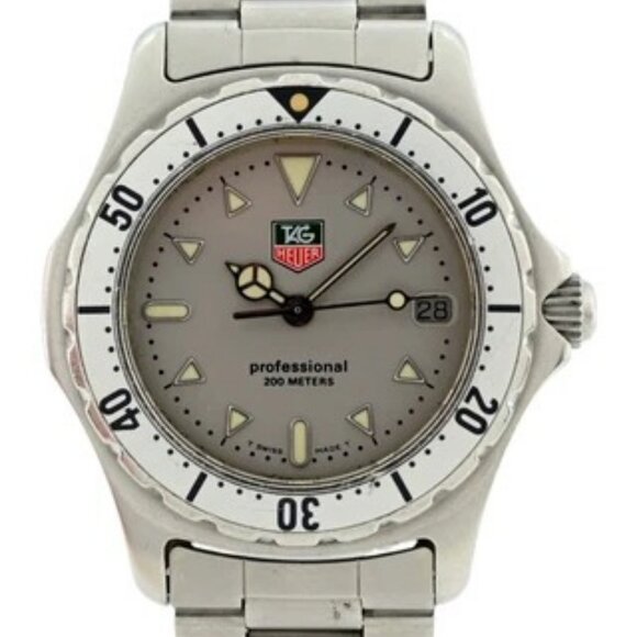 Vintage Tag Heuer 34mm Midsize Professional 2000 Silver Dial Watch WE1212-R-2! - Picture 2 of 10